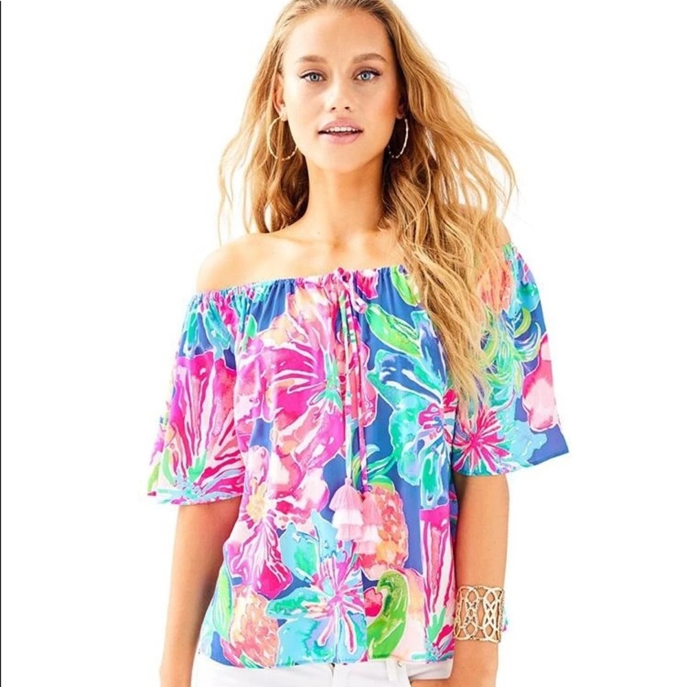 Lilly Pulitzer Off the Shoulder Top